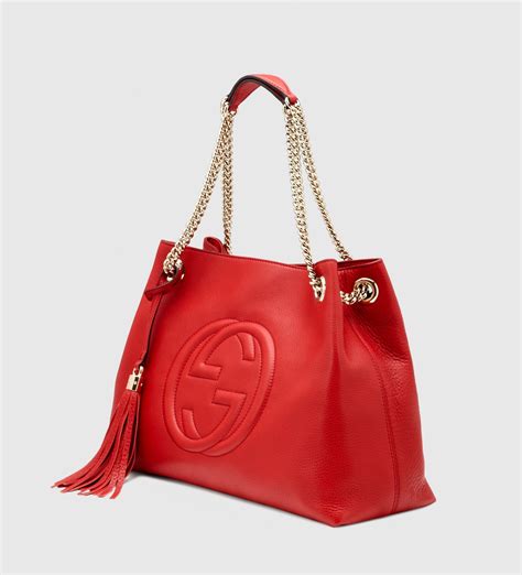 gucci soho small shoulder bag red|farfetch Gucci shoulder bags.